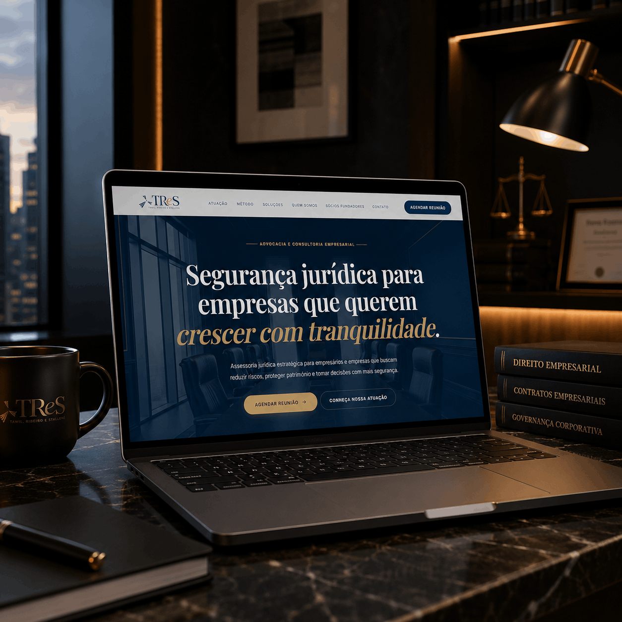 Site desenvolvido pela ZYON WEB para TReS Advocacia