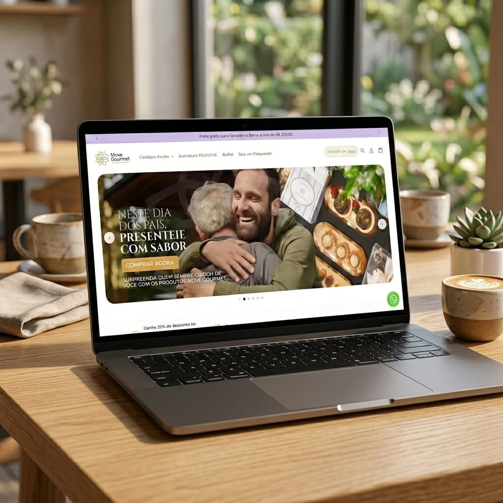 Site desenvolvido pela ZYON WEB para Move Gourmet